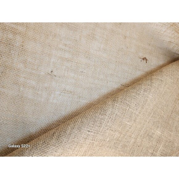 Rustic Burlap Fabric Tablecloth, Farmhouse Wedding Decor, Eco Friendly Craft Mat - Picture 5 of 6